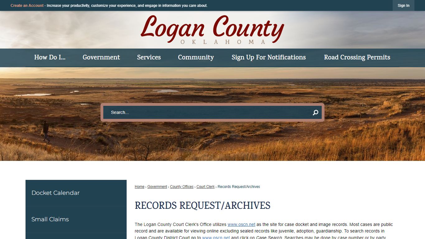 Records Request/Archives | Logan County, OK